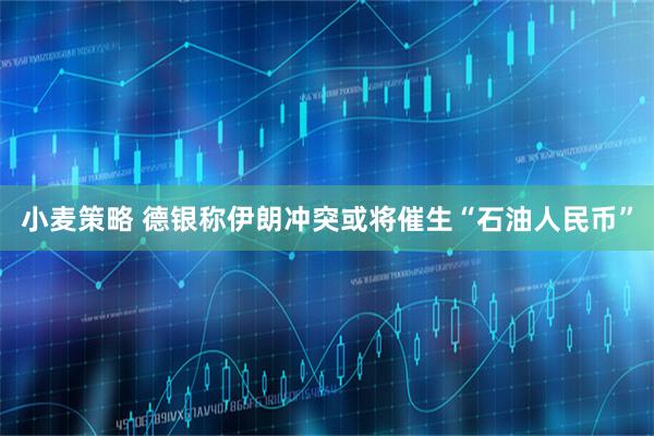 小麦策略 德银称伊朗冲突或将催生“石油人民币”