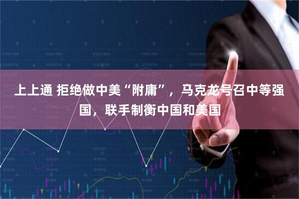 上上通 拒绝做中美“附庸”，马克龙号召中等强国，联手制衡中国和美国