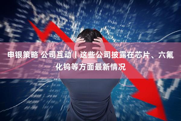 申银策略 公司互动丨这些公司披露在芯片、六氟化钨等方面最新情况